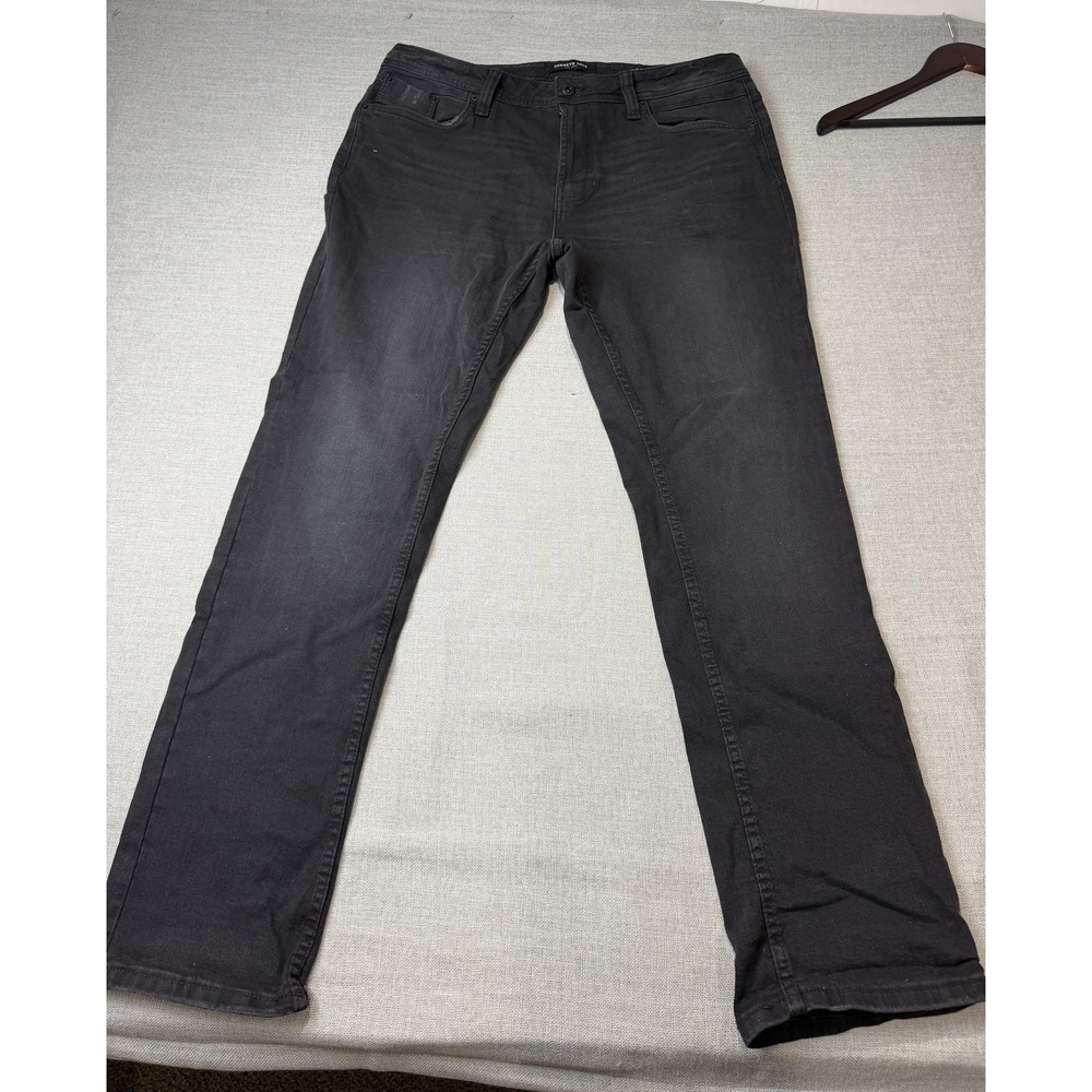 Kenneth Cole New York Slim Fit Jeans Mens 30x32 Black Faded Cotton Denim Pants